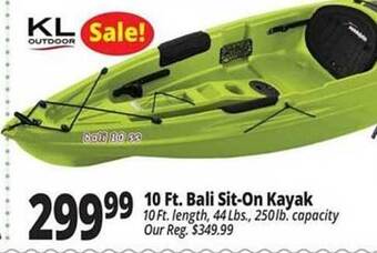 Ocean State Job Lot 10 ft. bali sit-on kayak offer