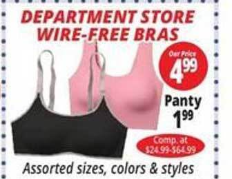Ocean State Job Lot Department store wire-free bras offer