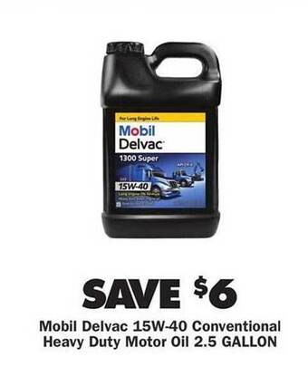 Advance Auto Parts Mobil delvac 15w-40 conventional heavy duty motor oil 2.5 gallon offer