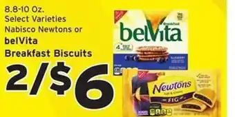 Hannaford Nabisco newtons or belvita breakfast biscuits offer