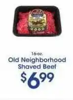 Price Rite Old neighborthood shaved beef offer