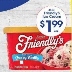 Price Rite Friendly's ice cream offer