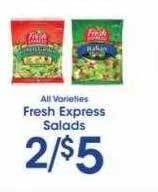 Price Rite Fresh express salads offer