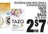 Ctown Tazo tea bags offer
