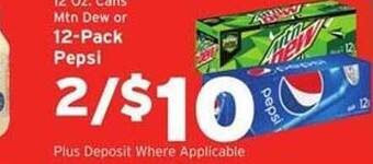 Hannaford 12-pack pepsi offer