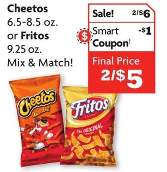 Family Dollar Cheetos 6.5-8.5 oz. or fritos 9.25 oz. offer
