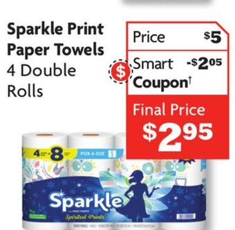 Family Dollar Sparkle print paper towels offer