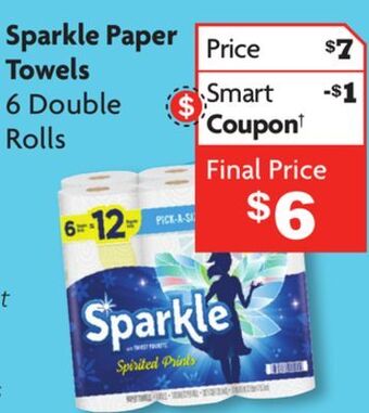 Family Dollar Sparkle paper towels offer