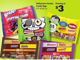 Family Dollar Halloween variety candy bags offer