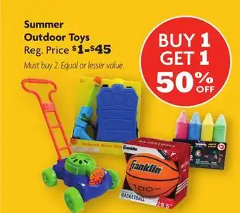 Family Dollar Summer outdoor toys offer