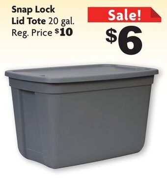 Family Dollar Snap lock lid tote offer