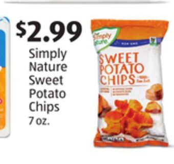 Aldi Simply nature sweet potato chips offer