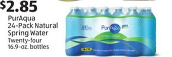 Aldi Puraqua 24-pack natural spring water offer