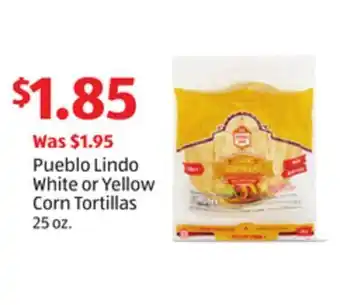 Aldi Pueblo lindo white or yellow corn tortillas offer