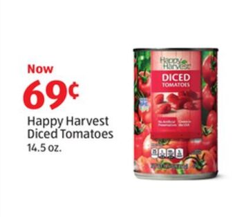 Aldi Happy harvest diced tomatoes offer