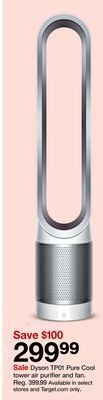 Target Dyson tp01 pure cool tower air purifier and fan offer