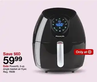Target Powerxl 5-qt. single basket air fryer offer