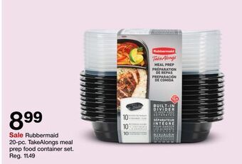 Target Rubbermaid 20-pc. takealongs meal prep food container set offer