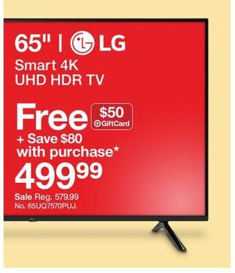 Target Smart 4k uhd hdr tv offer