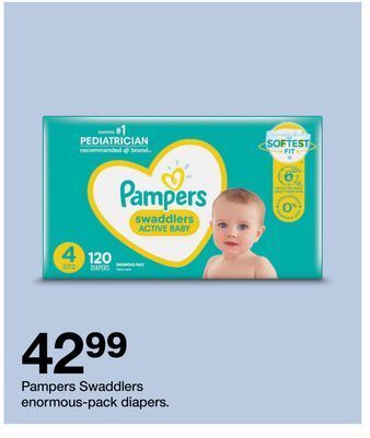 Target Pampers swaddlers enormous-pack diapers offer