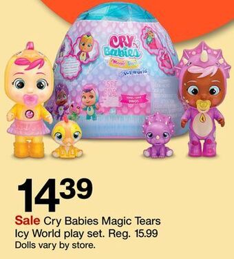Target Cry babies magic tears icy world play set offer