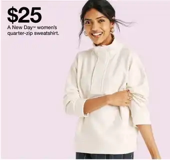 Target New day™ women's quarter-zip sweatshirt offer
