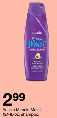 Target Aussie miracle moist 12.1-fl.-oz. shampoo offer