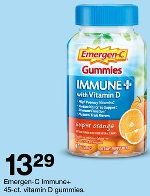 Target Emergen-c immune+ 45-ct. vitamin d gummies offer