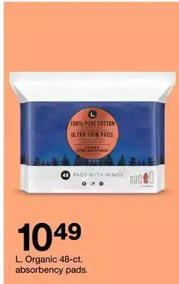 Target L. organic 48-ct. absorbency pads offer