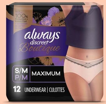 Target Always discreet boutique 12-ct. incontinence underwear offer