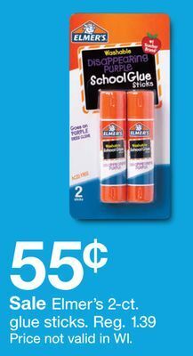 Target Elmer's 2-ct. glue sticks offer