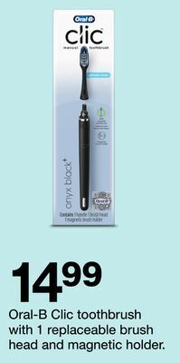 Target Oral-b clic toothbrush with 1 replaceable brush head and magnetic holder offer