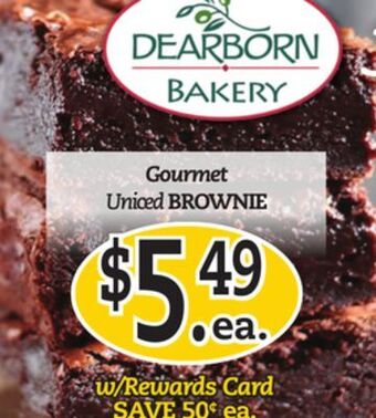 Dearborn Market Gourmet uniced brownie offer