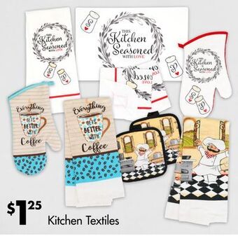 Dollar Tree Kitchen textiles offer