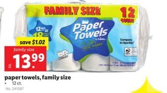 Lidl Paper towels, family size offer