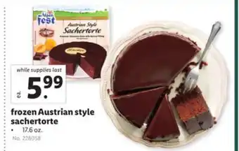 Lidl Frozen austrian style sachertorte offer