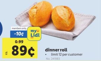 Lidl Dinner roll offer