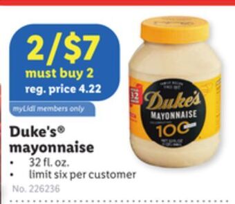 Lidl Duke's® mayonnaise offer