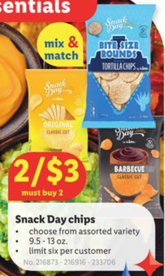 Lidl Snack day chips offer