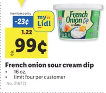 Lidl French onion sour cream dip offer