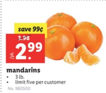 Lidl Mandarins offer