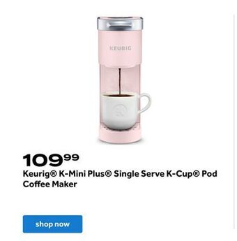 Keurig® k-mini plus® single serve k-cup® pod coffee maker