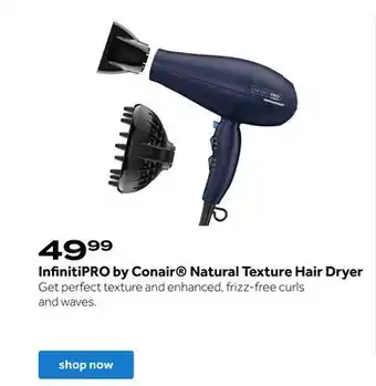 Bed Bath & Beyond Infinitipro by conair® natural texture hair dryer offer