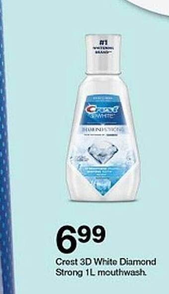 Target Crest 3d white diamond strong 1l mouthwash offer