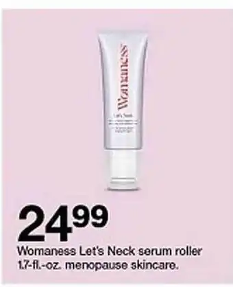 Target Womaness let's neck serum roller 1.7-fl.-oz menopause skincare offer