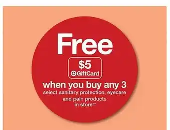 Target Sanitary protection, eyecare and pain products offer