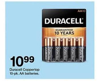 Target Duracell coppertop 10-pk. aa batteries offer