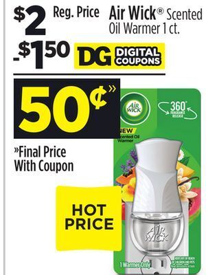 Dollar General Air wick® scented oil warmer offer