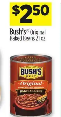 Dollar General Bush's® original baked beans offer