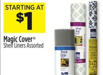 Dollar General Magic cover® shelf liners offer